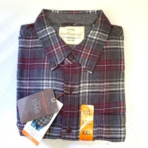 Weatherproof Vintage Men's Flannel Gray Plaid XXL *New with Tags*